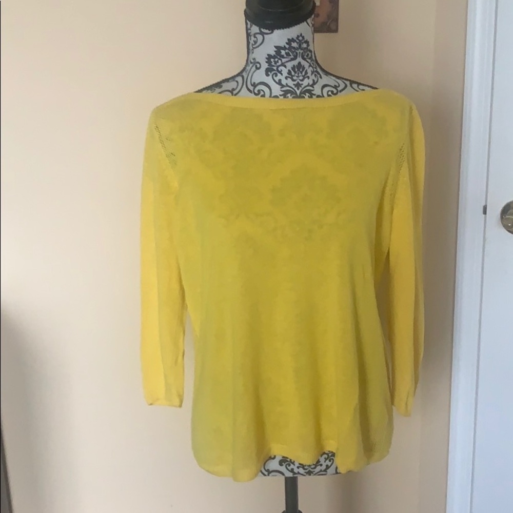 Talbots bright yellow sweater.